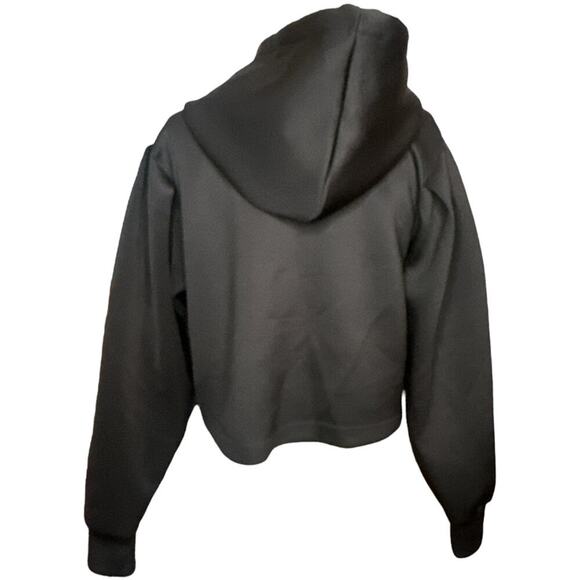 Alberto Makali Black Floral Embroidery Scuba Hoodie Sweatshirt Size M - Picture 4 of 8